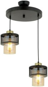 Resim Lambadar Pulsar Hakiki Cam Model Modern Ikili Sarkıt Avize Siyah2 Tek Ebat 30 X 60 0092-2Blkgoldkafesbalcam 