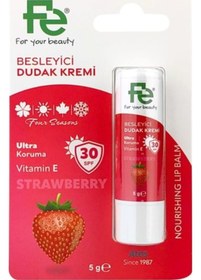 Resim Fe Çilek Özlü Besleyici Dudak Bakım Kremi SPF30 5 G 