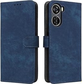 Resim COMAKU ZTE Nubia Neo/Blade V50 Design 5G/V40 Design için Kılıf, RFID blokajlı flip telefon kılıfı, manyetik kapalı, dayanıklı cep telefonu kapağı Huawei -mavi 