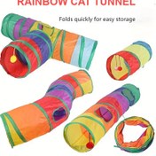 Resim Göçmen Kedi Tünel Oyuncak Etkileşimli Toplarla - Dayanıklı Polyester Kedi Saklanma Yeri ve Oyun Evi İçin Kapalı/Dış Mekanda Eğlence, Kolay Depolama, Canlı Renkler, Kediler için Mükemmel, Kedi Oyuncak 