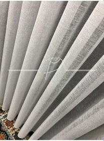 Resim Orijinal Natürel Foldet Keten Kırışmaz Düz Tül Sık Pileli,Kırık Beyaz 350 X 230 