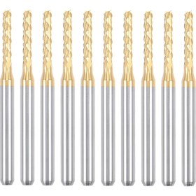 Resim Explosion1 10 Adet Titanyum Ceket Karbür Uç Fabrikası Gravür Freze Kesici Cnc Yönlendirici Bitleri Pcb Makinesi Için 1/8 Inç Sapı 2mm (Yurt Dışından) 