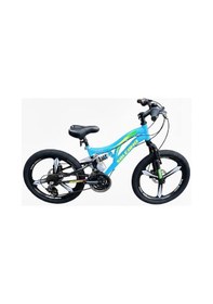Resim Salcano Nova 20 Md Monoblok Jant Açık Mavi Yeşil Sarı Çocuk Bisikleti Açık Mavi 