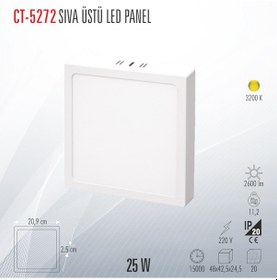 Resim Cata Ct-5272 Sıva Üstü Led Panel Beyaz Işık 