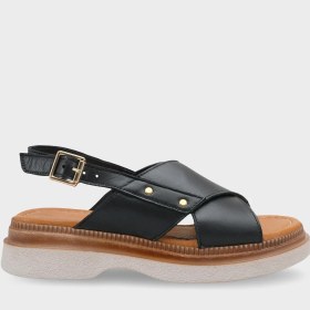 Resim Capone Outfitters Katy Hakiki Deri Soft Konfor Dolgu Topuk Kadın Sandalet 