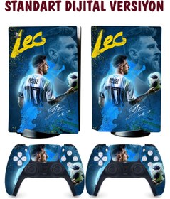 Resim KT Decor Leo Messi Playstation 5 Full Sticker Kaplama Seti 