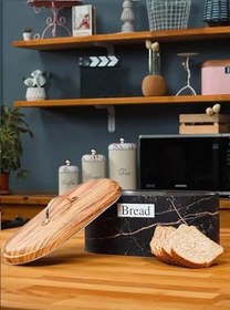 Resim Bambu Görünümlü Metal Ekmeklik 