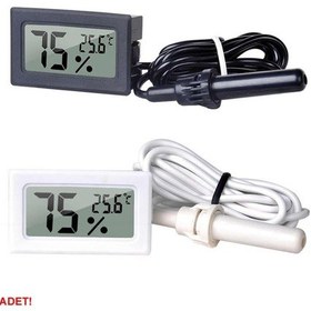 Resim Mini Nem Sıcaklık Ölçer Ekran Dijital Termometre Kuluçka Sera Depo Ev Oda Ofis Medikal Panel Montaj 