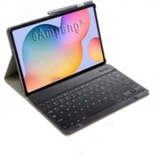 Resim Samsung Uyumlu Galaxy Tab A 10.1 T580 Kılıf Kablosuz Klavyeli Kılıf Moba - Siyah 