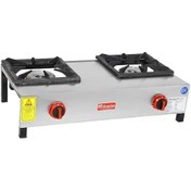 Resim Himaksan Endüstriyel Tip Lpg Tüplü 2 Gözlü Kısa Ayak Lokanta Ocağı 