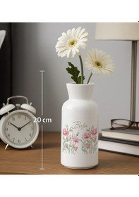 Resim Bk Gift Kişiye Özel Çiçek Tasarımlı Seramik Vazo-11, Ev Hediyesi, Ofis Hediyesi Kobitmeyencom35062 Bk Gift 