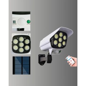 Resim SHC4200 3 Modlu Güneş Paneli Aydınlatmalı Dış Mekan Güvenlik Işığı - IP65 Su Geçirmez, Pir Sen 