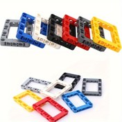 Resim 5 adet Bilim ve Eğitim EV3 Aksesuarları, 5x7 Delikli Kol Yüzükleri / Yüzük Kirişleri 64179 Yapı Taşı ile Uyumlu, Delikli Çerçeveler, Kol Yüzükleri ve Kalın Bağlantı Çubukları ile Teknoloji Montaj Aksesuarları 