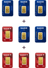 Resim Nadir Gold 24 Ayar 16,5 Gram Külçe Altın 5 Adet 2,5 Gram Külçe Altın + 4 Adet 1 Gram Külçe Altın 