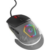 Resim Rampage Hyalo M1 Siyah Değiştirilebilir 3 Kapaklı Rgb 12000 Dpı Gaming Oyuncu Mouse 