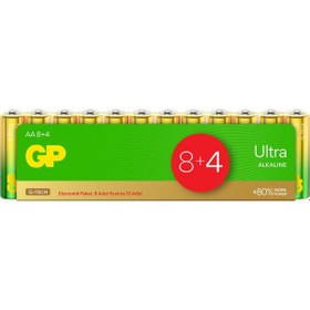 Resim GP Ultra LR6 AA Pil 12'li + LR03 AAA Kalem Pil 12'li 