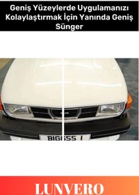 Resim Lunvero Premium Suya Dayanıklı Uzun Süre Eskimiş Kauçuk Yüzey Dış Plastik Aksam Siyah Tampon Boyası 