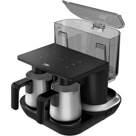 Resim Beko TKM 8961 S Keyf Çelik Siyah İkili Türk Kahve Makinesi 