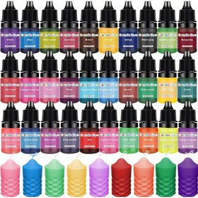 Resim 10 Adet Non-Toxic Sıvı Boya Seti Mum Mum Boyama İçin, DIY Soy Mum Projeleri İçin Mükemmel. 