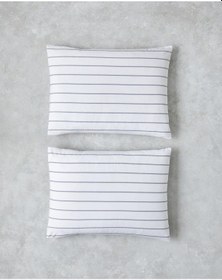 Resim English Home Serene Stripes Pamuklu 2'li Yastık Kılıfı 50x70 Cm Lacivert Lacivert 