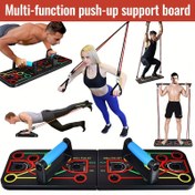 Resim 1 Adet Push-up Tahtası Seti, Push-up Tahtası, Germe Halatları, Tutacaklar, Ayak Bilekleri Ve Daha Fazla Aksesuar İçerir, Göğüs, Karın Kası Egzersizi, Güçlendirme Antrenmanı, Vücut Şekillendirme İçin Kombinasyon 