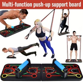 Resim 1 Adet Push-up Tahtası Seti, Push-up Tahtası, Germe Halatları, Tutacaklar, Ayak Bilekleri Ve Daha Fazla Aksesuar İçerir, Göğüs, Karın Kası Egzersizi, Güçlendirme Antrenmanı, Vücut Şekillendirme İçin Kombinasyon 