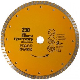 Resim Elmas Disk 230x2.6x10x22.23 Turbo Segmentli - Seramik, Taş Ve Mermer Kesmek İçin 