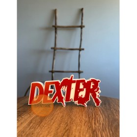 Resim Turuncuhane Dexter Morgan Logo Figür Hediyelik Dekoratif Obje 15 cm Masaüstü Dekor Aksesuar 