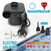Resim Şişme Koltuklar için Elektrikli Hava Pompası ve Şişirilebilir Yataklar için Taşınabilir Şişirici ve Söndürücü, Parti/Düğün/Doğum Günü/Yılbaşı/Süslemeler için Balon Futbol ile şişiremez ve pil gerektirmeyen en iyi Noel hediyesi 