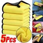 Resim 5 Adet Yüksek Emici ve Hızlı Kuruyan Araç Yıkama Mikrofiber Havlusu - Otomobil Detay Temizliği İçin 
