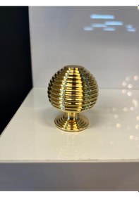 Resim Neck Metal Düğme Kulp Çap 34mm Altın Dolap Kapak Modern Çekmece Mobilya Kulbu Tv Ünite 