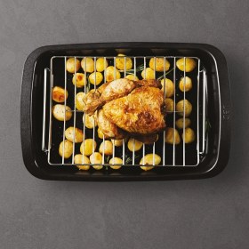 Resim Berghoff Leo Graphite Çıkarılabilir Raflı Yapışmaz Grafit Izgara Güveç 42X28 cm 