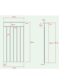 Resim DUVAR PANELİ 54 cm Genişlik x 105 cm Ham mdf Duvar paneli ( 10 mm 