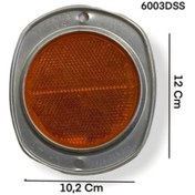 Resim Sarı Vidalı Yuvarlak Metal İnce Kenar Reflektör Made In Usa Willy 