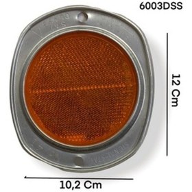 Resim Sarı Vidalı Yuvarlak Metal İnce Kenar Reflektör Made In Usa Willy 