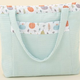 Resim Bebek Bakım Çantası - Turkuaz Petek - Yeşil Balkabağı 