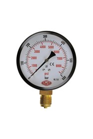 Resim Genel Markalar SİMGA 0-60 Bar Çap Ø100 mm Alttan Bağlantılı Kuru Tip Manometre 