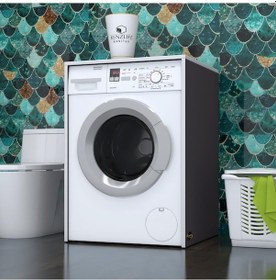 Resim Kenzlife Çamaşır Makinesi Dolabı Naum Gri 90*70*60 Banyo Kapaksız Arkalıksız Çok Renkli 