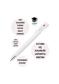 Resim Tek Kalem 3 Renkli Tükenmez Kalem Blen 3c Tükenmez Kalem 0,5 Mm Japonyada Üretilmiştir Pembe 