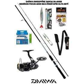 Resim Daiwa Sweepfire 240cm 20-40gr Remixon Focus Bg 4000 8 Örgü Spin Olta Seti Standart 