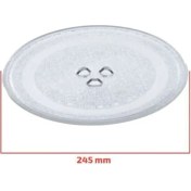 Resim Mikrodalga Cam Tepsi (24,5cm) Altı Tırnaklı 