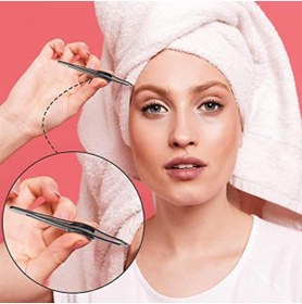 Resim Transformacion Profesyonel Kaş Cımbızı 2'li Set Çelik Düz Uçlu Tüy Alma Cımbızı Solingen Professional 718965 