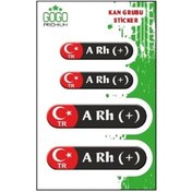 Resim Gogo Kan Grubu A Rh + Siyah Dörtlü Damla Etiket Iıı 