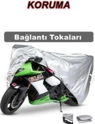 Resim Genuine Scooter Buddy Anniversary 50 Uyumlu Arka Çanta 4 Mevsim Koruyan Motosiklet Brandası Gri Findit