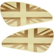 Resim Suntek Bobber T100 T120 Golden Için 1 Çift Yakıt Deposu Etiketi 