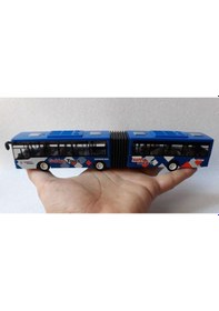 Resim Model Otobüs Oyuncak Körüklü Otobüsü Kırılmaz Metrobüs Lacivert 