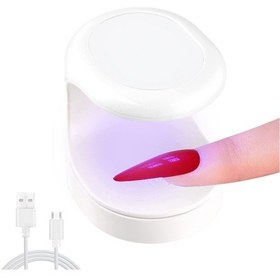 Resim Mini Uv Işık Tırnak Kurutucu Uv Jel Lamba Led Uv Lehçe Jel Kurutucu Tırnak Sanat Aracı 