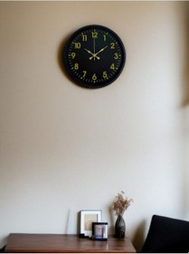 Resim 36 Cm Siyah Standart Duvar Saati Çok Renkli 
