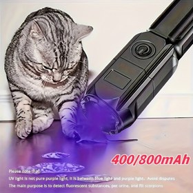 Resim ANYICE Yüksek Güçlü UV Feneri - 3 Modlu 395NM Yakınlaştırılabilir Işık, Şarj Edilebilir Lityum Pil, USB ile Çalışır, Kablo Dahil - Evcil Hayvan Leke Tespiti ve Adli Soruşturmalar için Mükemmel, Şarj Edilebilir Fener, ANYICE 