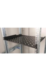 Resim Lande 19” 1u Sürgülü Rack Raf - 400 mm Derinlik (Siyah) 